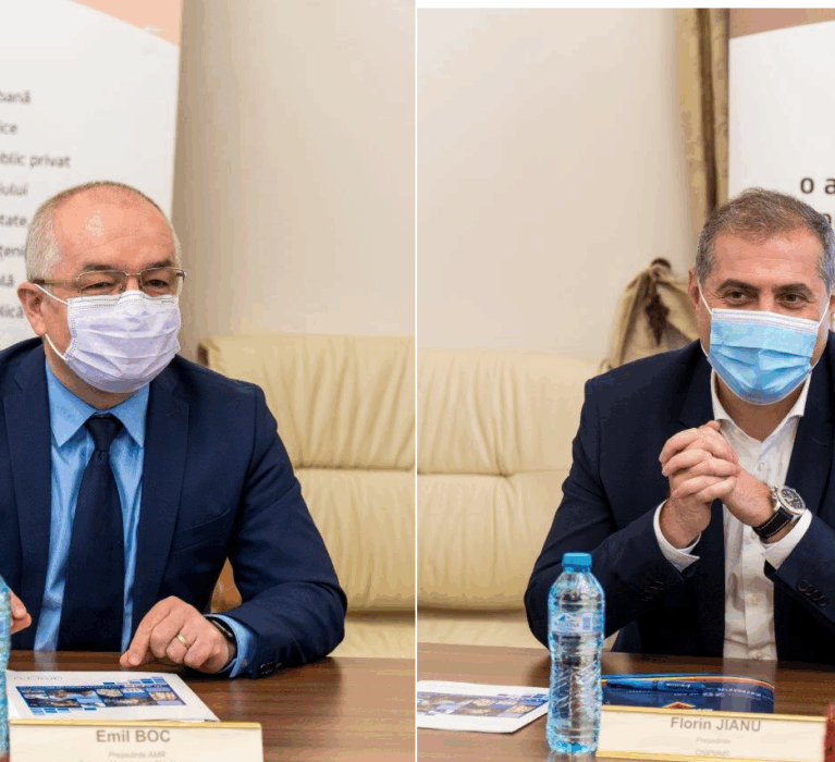 Întâlnire de lucru între conducerea Consiliului Naţional al Întreprinderilor Private Mici şi Mijlocii din România (CNIPMMR) și Asociația Municipiilor din România (AMR)