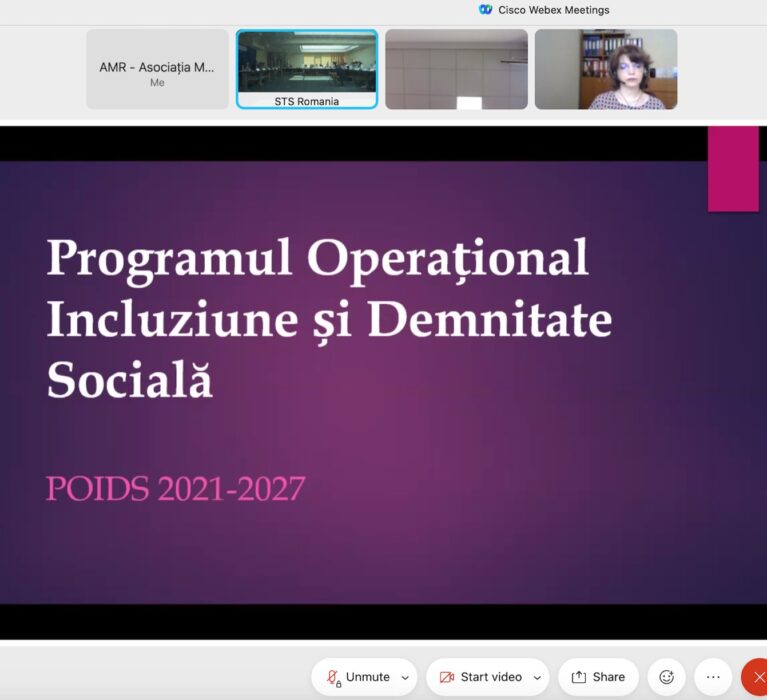 REUNIUNE – STRUCTURĂ PARTENERIALĂ A PROGRAMULUI OPERAȚIONAL INCLUZIUNE ȘI DEMNITATE SOCIALĂ (POIDS 2021-2027)