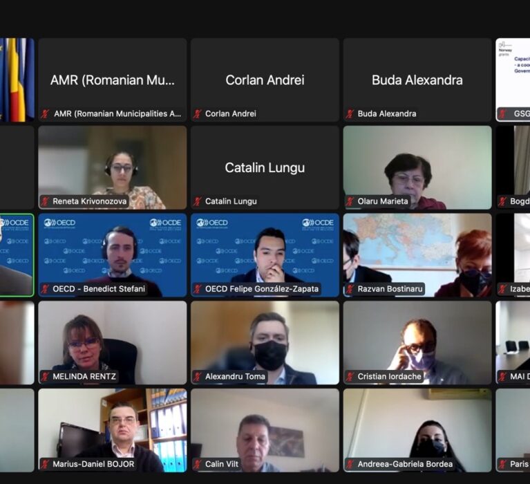Video-conferința de lansare a proiectului „Dezvoltarea capacității administrative în domeniul guvernării publice – o abordare coordonată a centrului Guvernului României”