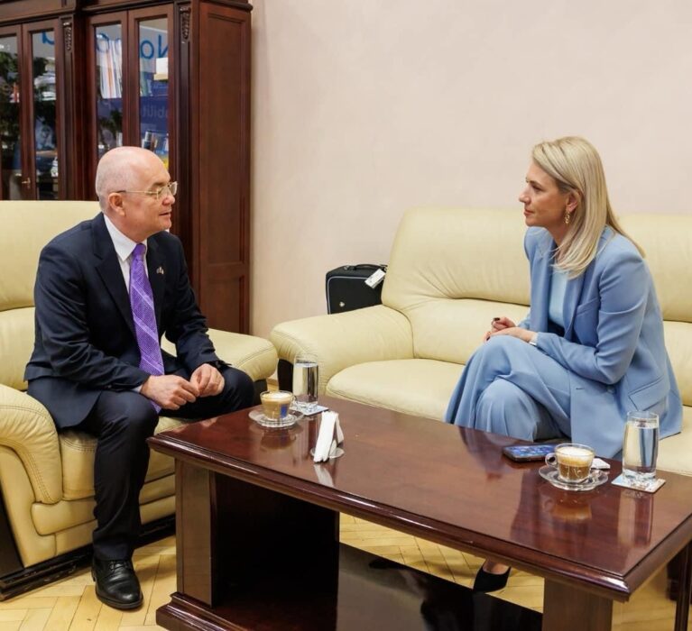 Intâlnire intre primarul Municipiului Cluj-Napoca, Președinte AMR, Emil Boc și Ministrul Justitiei, Alina Gorghiu